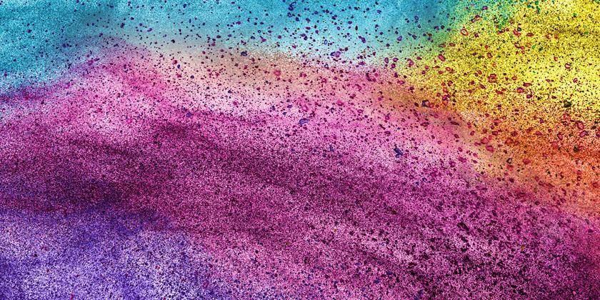 multicoloured makeup powder