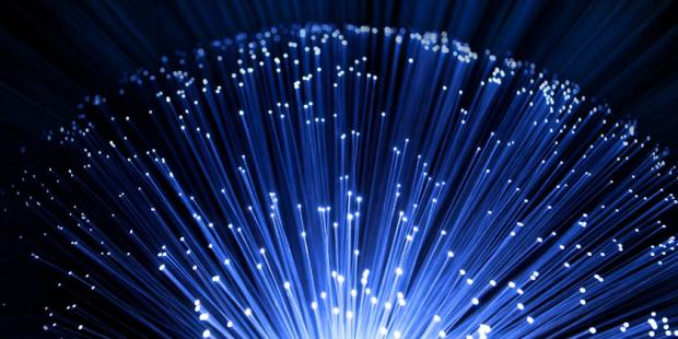 Blue fibre optics